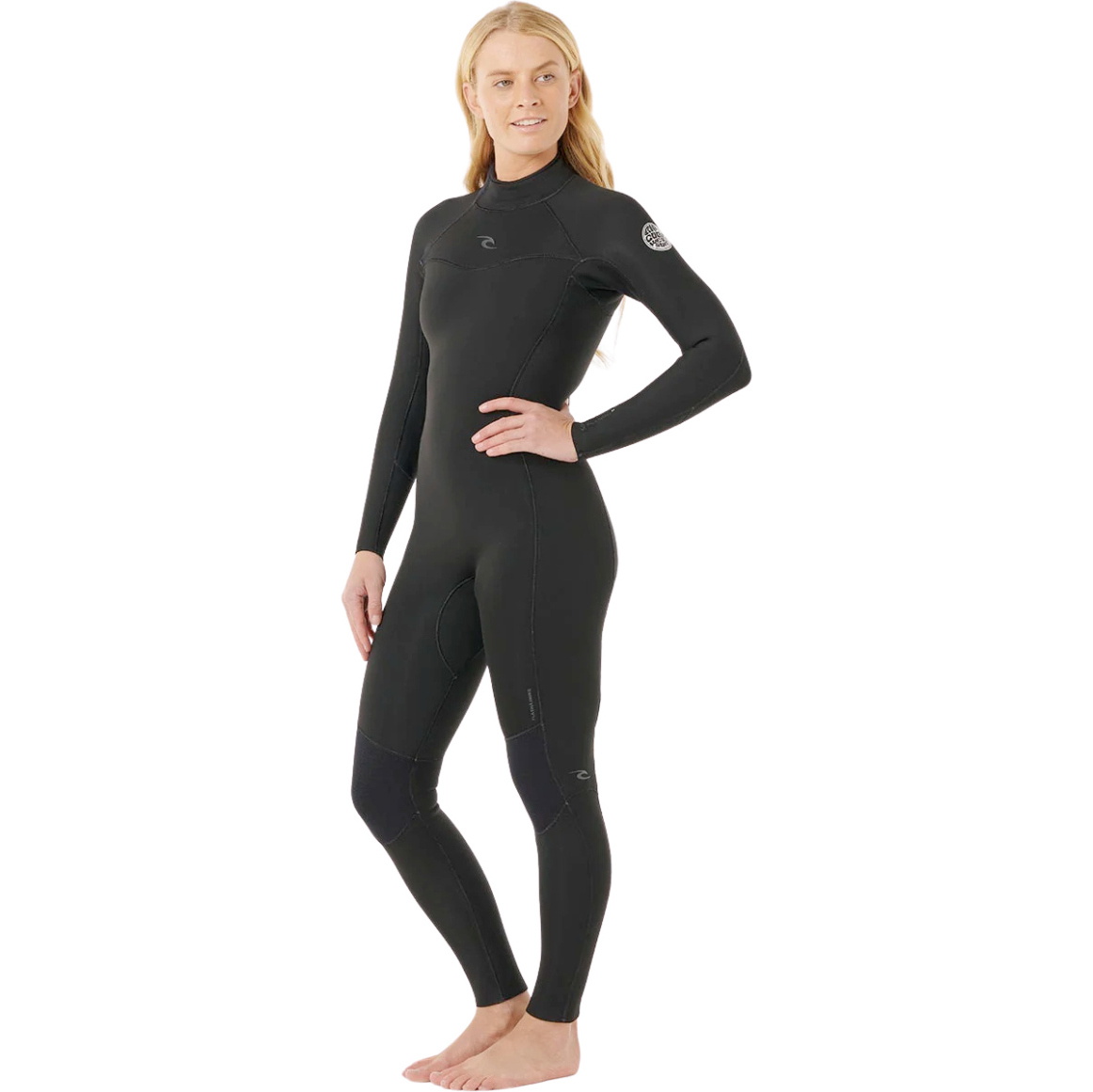 2026 Rip Curl Kvinders Dawn Patrol 3/2mm Back Zip Wetsuit 164WFS - Black